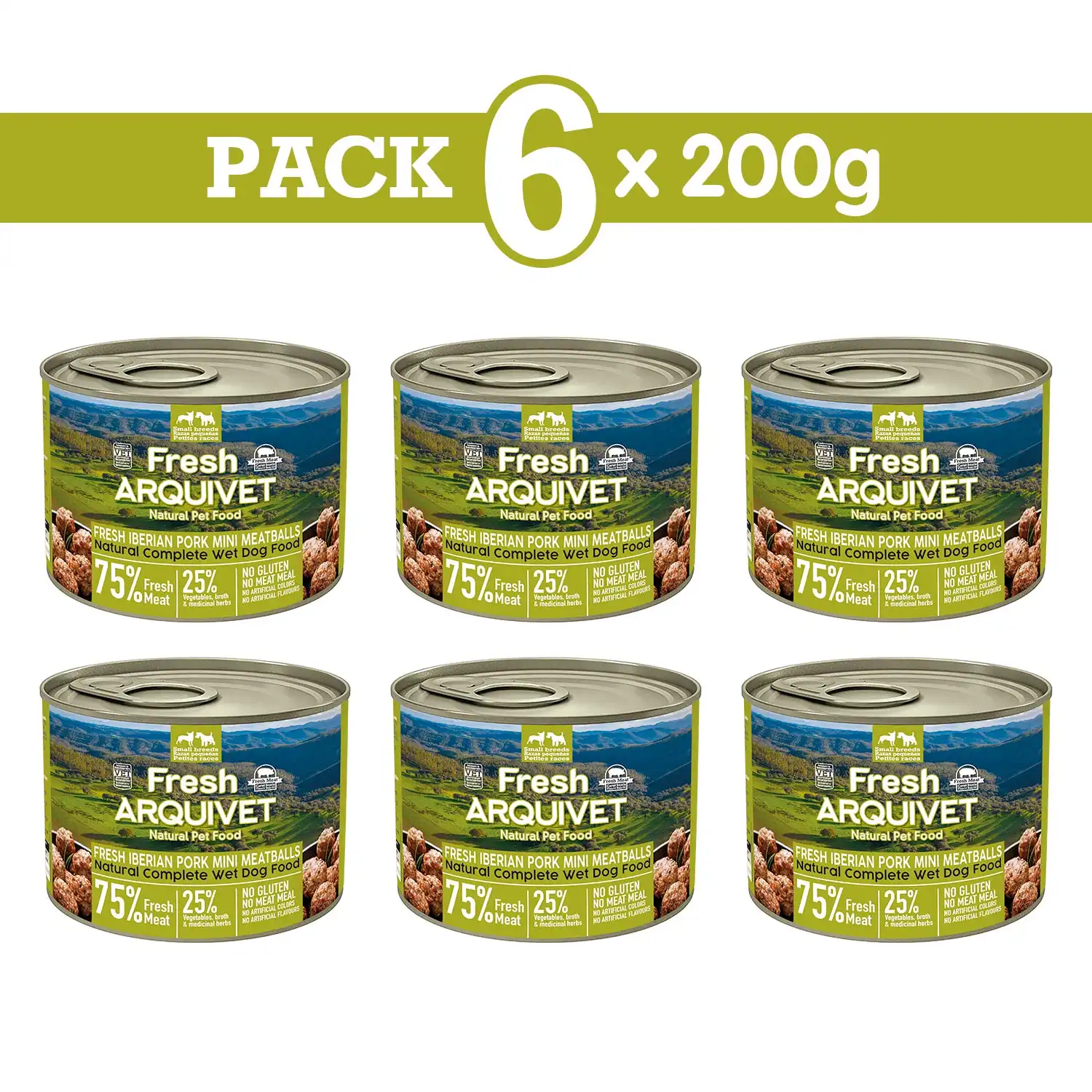 PACK 6 unidades Arquivet  Fresh MINI Pork Meatballs 200gr