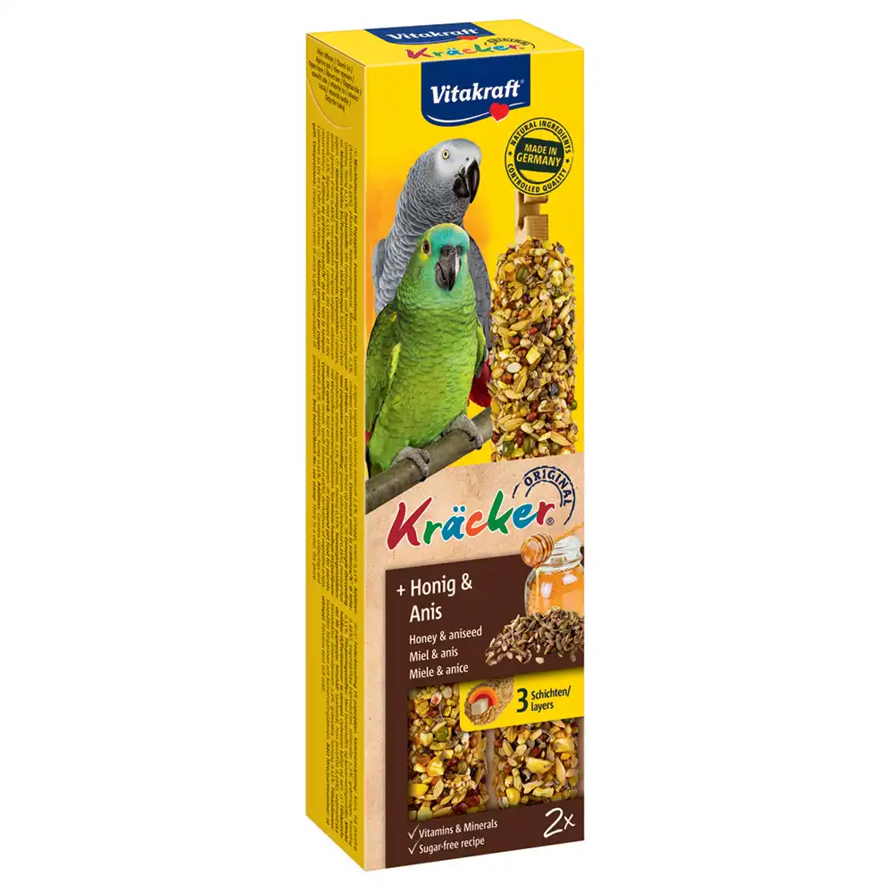 Vitakraft Kräcker galletas para loros - 2 x Miel y anís