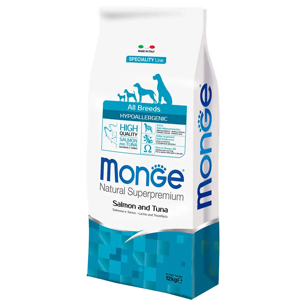 Monge Pienso para Perros NS Adult hypoallergenic salmón y atún 12 Kg