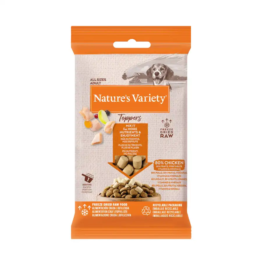 Nature's Variety Toppers Pollo Liofilizado para perros