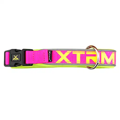 Collar X-TRM Neon Flash Rosa Talla XL