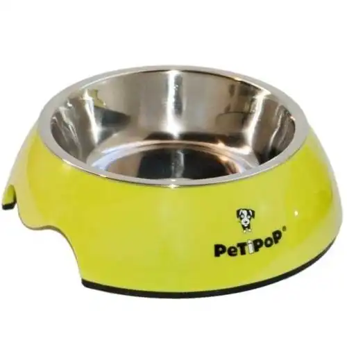 Comedero Melamina Petipop Verde para perros