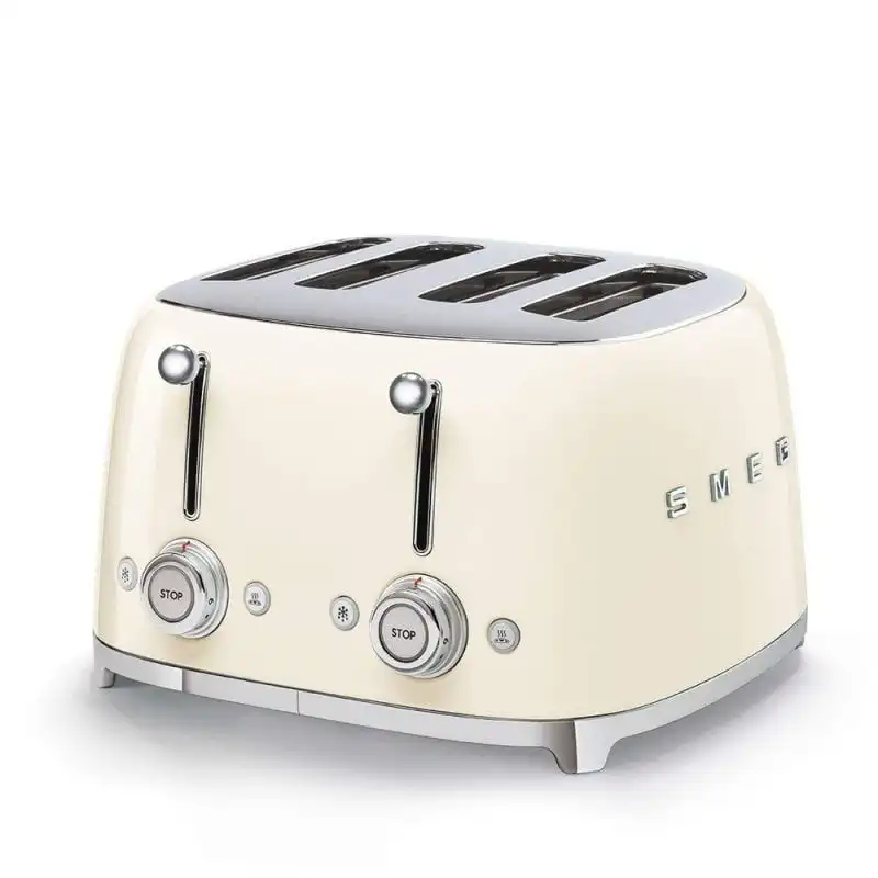 Smeg TSF03CREU Tostador 4 Rebanadas 2000W Beige