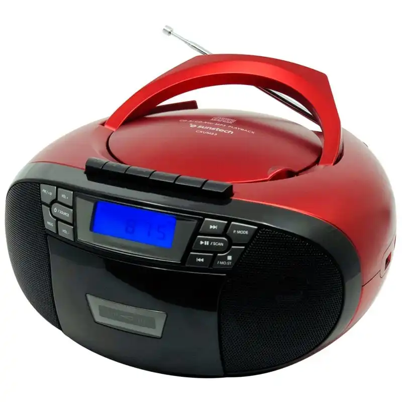Sunstech CXUM53 Radiocassette CD Rojo