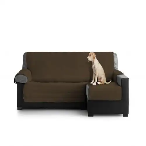 Cubre Sofa Acolchado Chaise Longue Derecho color Chocolate