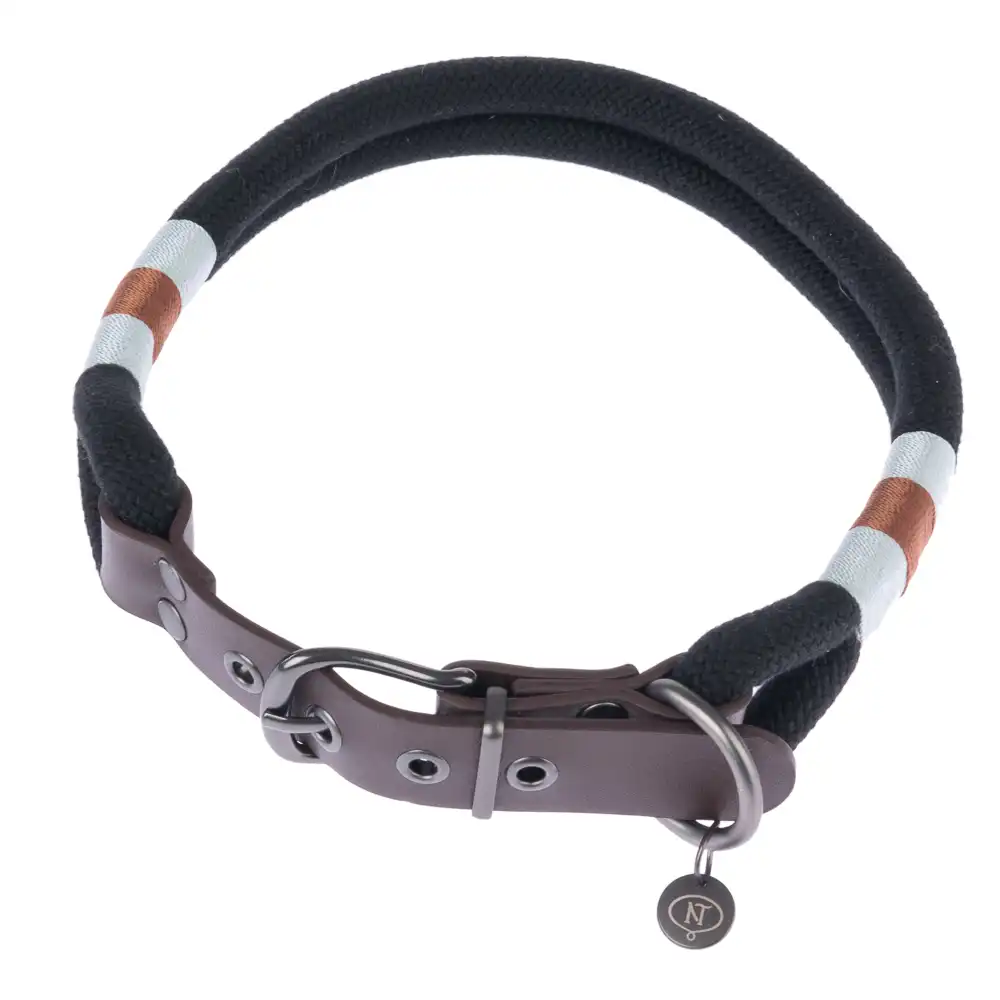 Collar Nomad Tales Spirit ébano para perros - XL: 52 - 58 cm contorno de cuello, 40 mm (An)