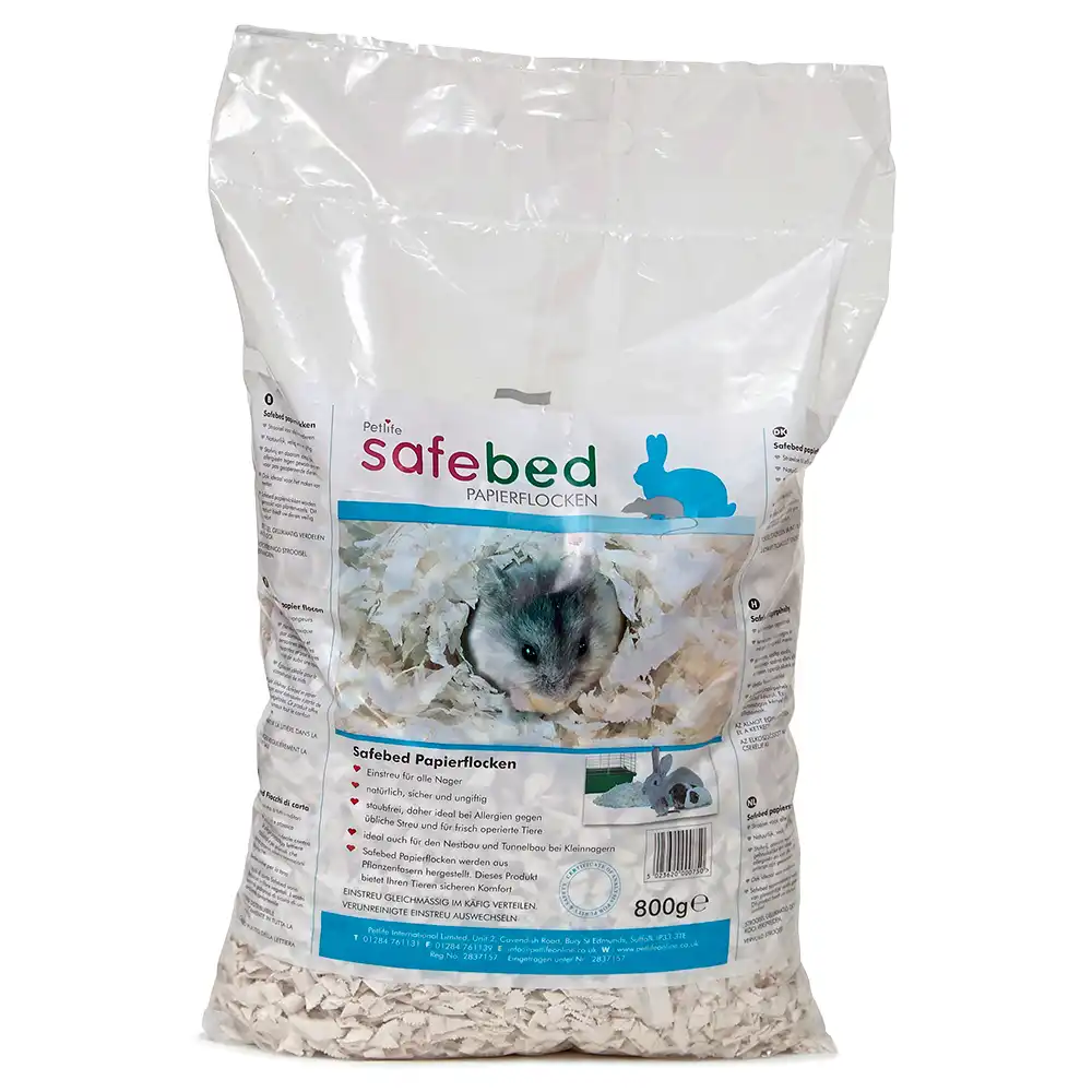 Petlife Safebed lecho de copos de papel para roedores - 800 g