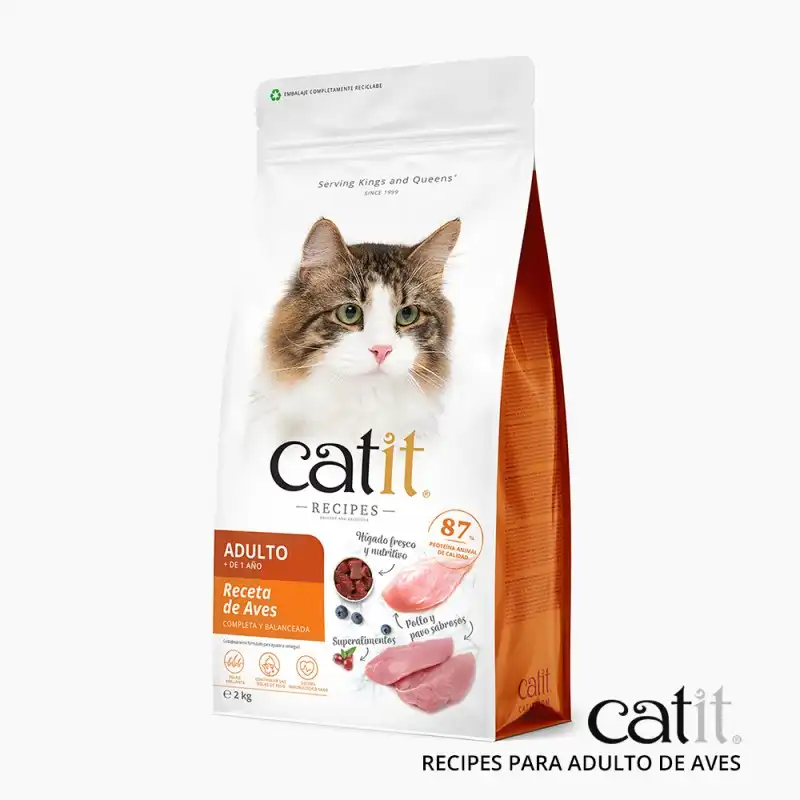 Pienso para Gatos Adulto Catit Recipes -Receta de Aves, 400 g