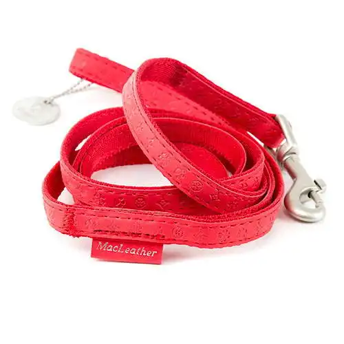 Correa para perros MacLeather roja S