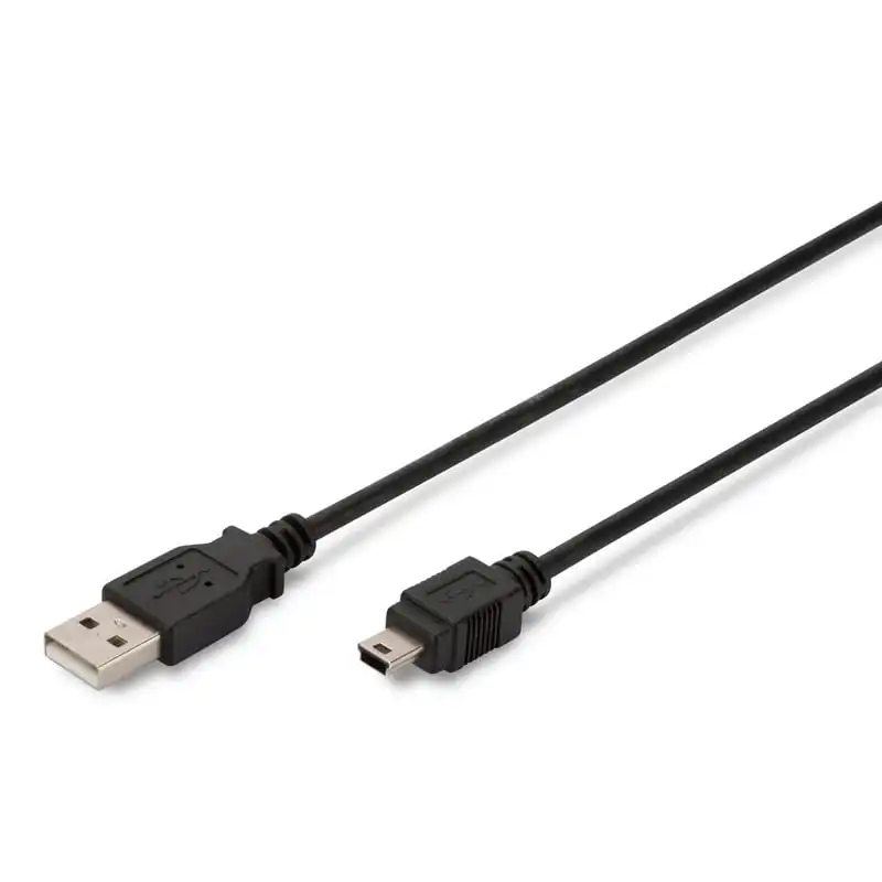 Digitus Cable de Conexión USB Tipo A-Mini USB 3m Conform Negro