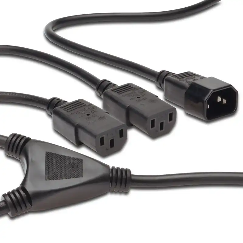 Digitus Duplicador de Alimentación C14/C13 1.7m Negro