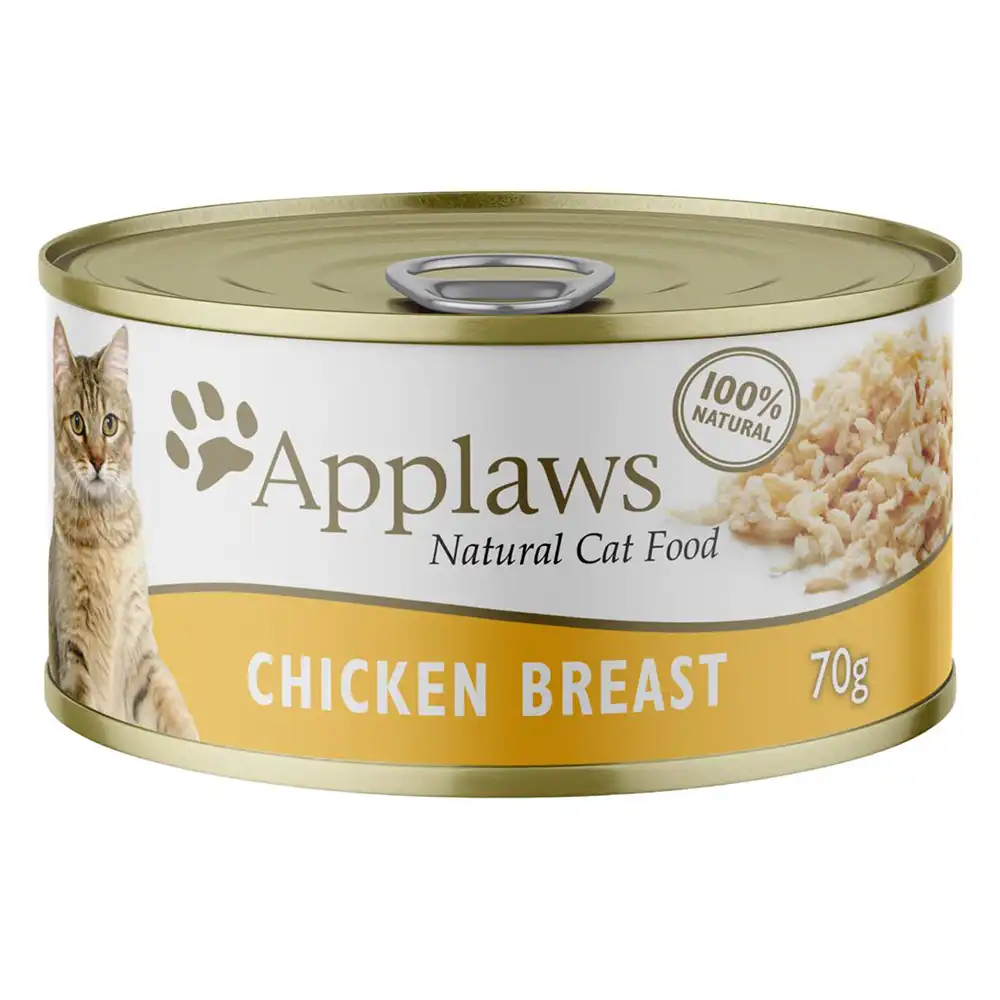 Applaws en caldo 24 x 70 g latas para gatos - Pack Ahorro - Pechuga de pollo