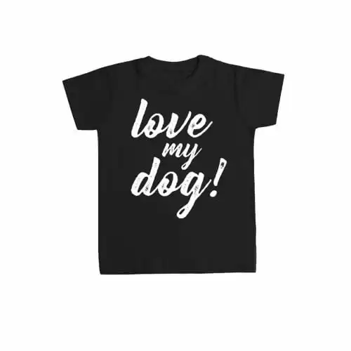 Camiseta niño/a "Love my dog!" color Negro