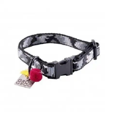 Collar para perro Groc Groc lucky color Gris