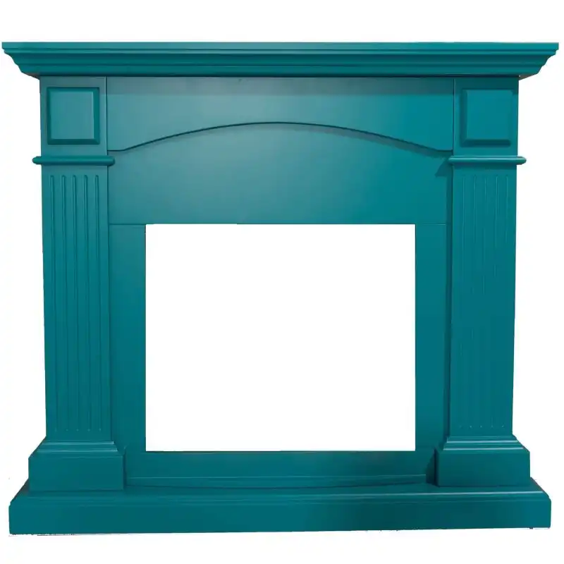 Marco De Chimenea De Mdf Azul Turquesa Sined Cornice Camino Cetona