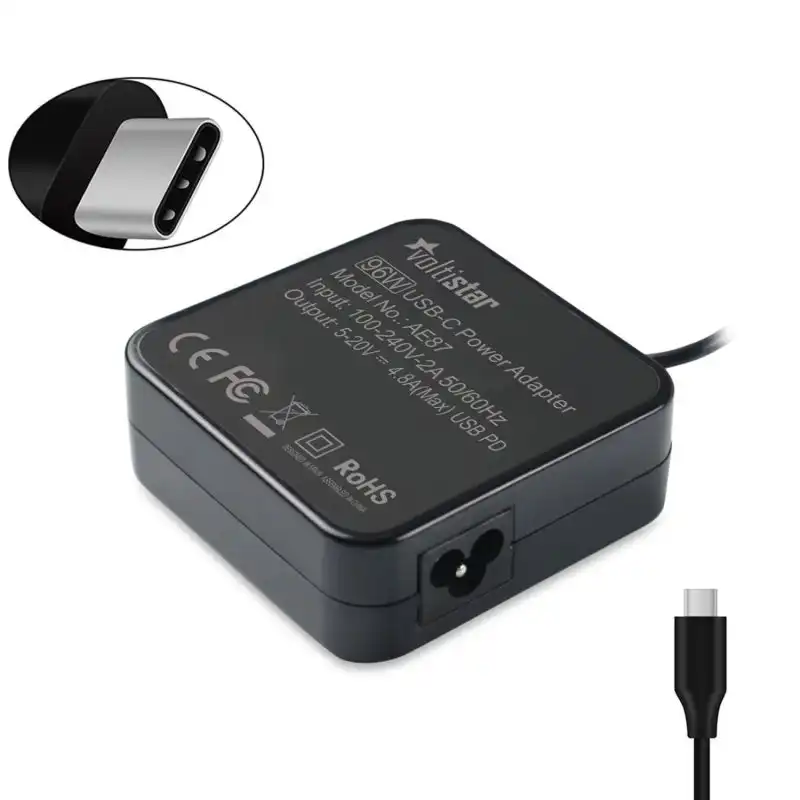 Voltistar Cargador para Portátil Apple Macbook Air Pro iPad USB-C 96W Negro