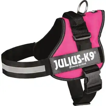 Arnés De Fuerza Julius-k9 - 1 - L: 66-85 Cm-50 Mm - Fucsia - Para Perros