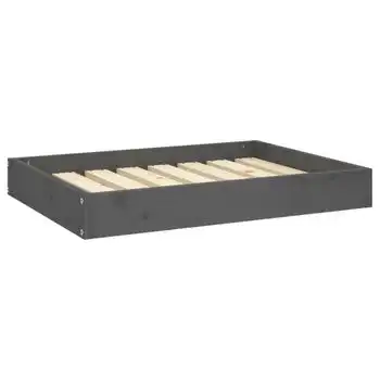 Cama Para Perros Madera Maciza De Pino Gris 71,5x54x9 Cm Vidaxl