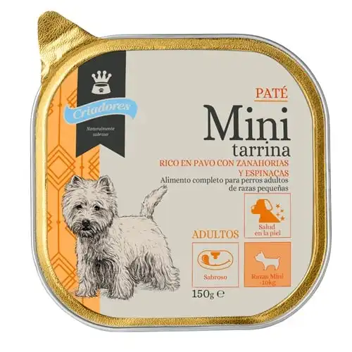 Criadores Adulto Mini Pavo tarrina para perros