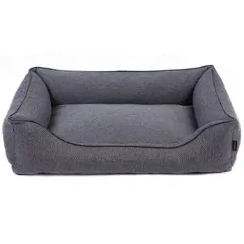 Sofa Mallorca Comfort Cama Para Perro 80x60 Cm Gris Oscuro/negro