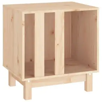 Caseta Para Perros Madera Maciza De Pino 50x40x52 Cm Vidaxl