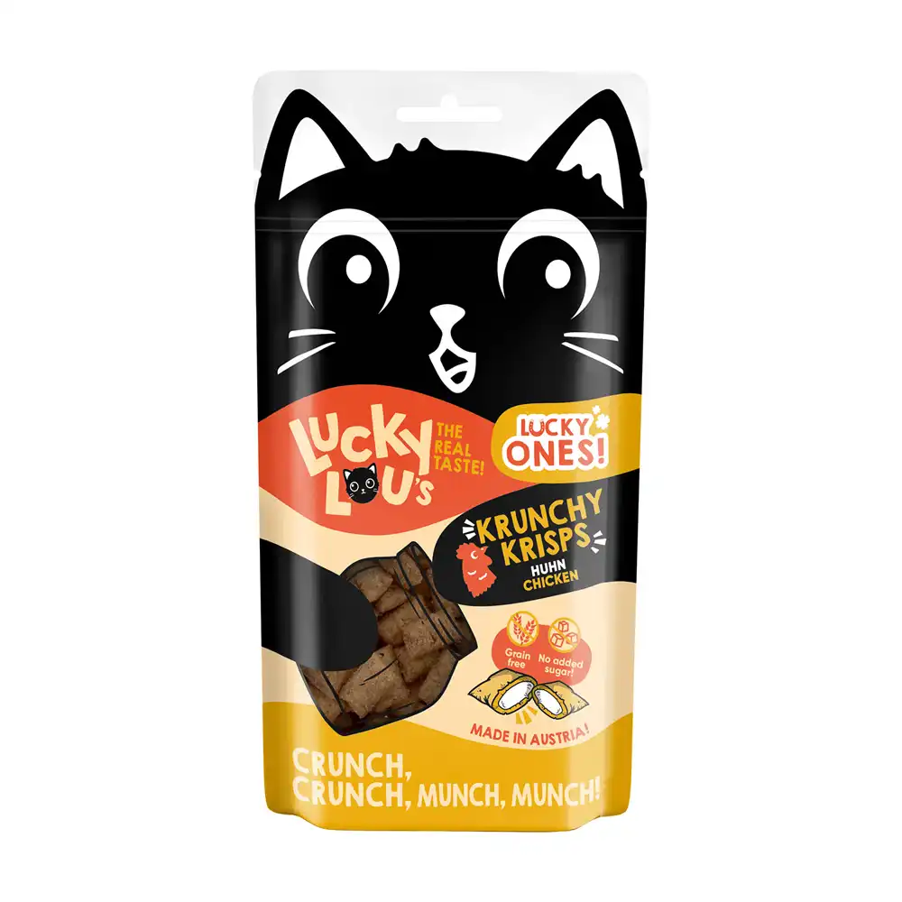 Lucky Lou Krunchy Krisps snacks para gatos - Pollo (60 g)