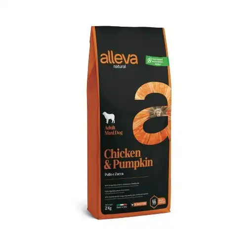 Pienso Alleva Natural Adult Chicken & Pumpkin Maxi sabor Pollo y Calabaza