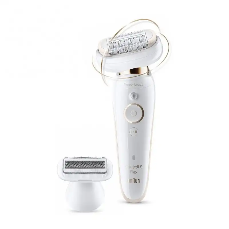 Braun Silk-épil 9002 Flex Wet & Dry Depiladora Inalámbrica Blanco/Dorado