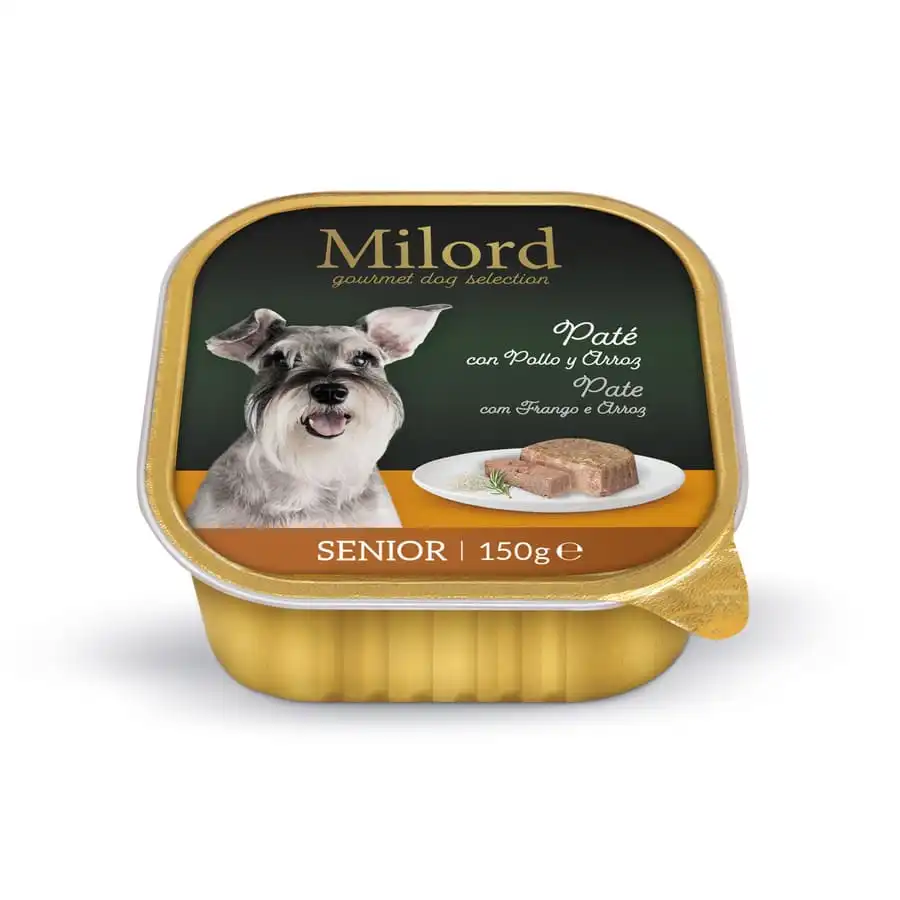 Milord Senior Pollo y Arroz en paté tarrina para perros