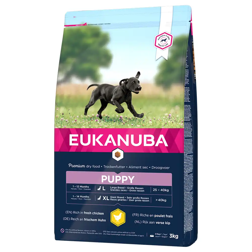 Pienso para perros cachorros Eukanuba Puppy Large Breed pollo 3 Kg.