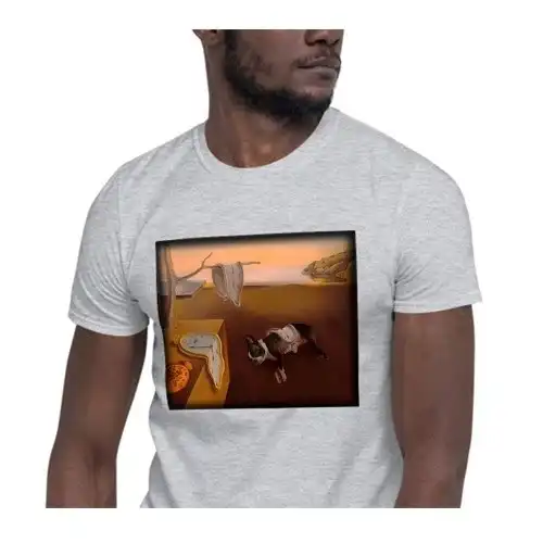 Mascochula camiseta hombre mola dalí personalizada con tu mascota gris