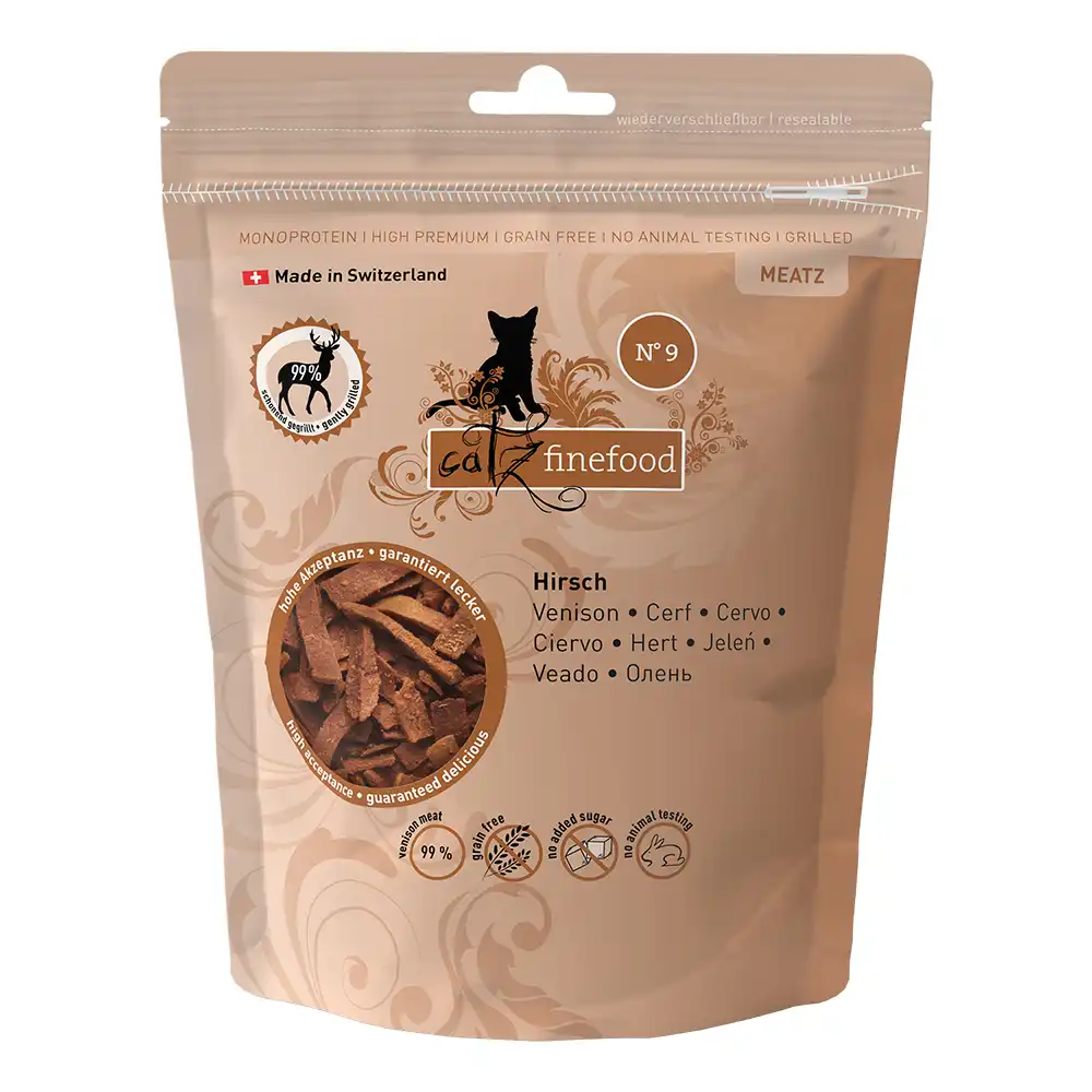 catz finefood Meatz snacks para gatos - Venado (45 g)