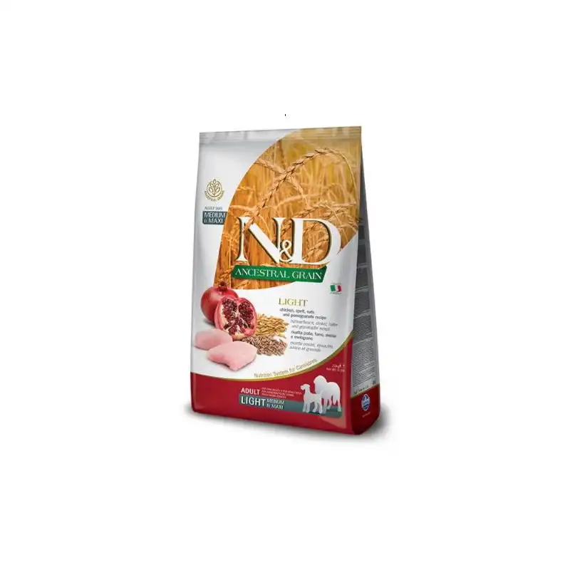 Farmina ND Dog Ancestral Grain light Medium Maxi pienso para perros, Peso 2,5 Kg.