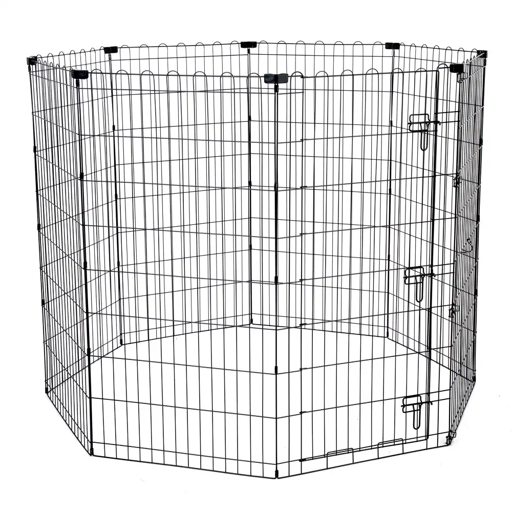 TIAKI recinto alto metálico para cachorros - 8 paneles de 61 x 122 cm (An x Al)