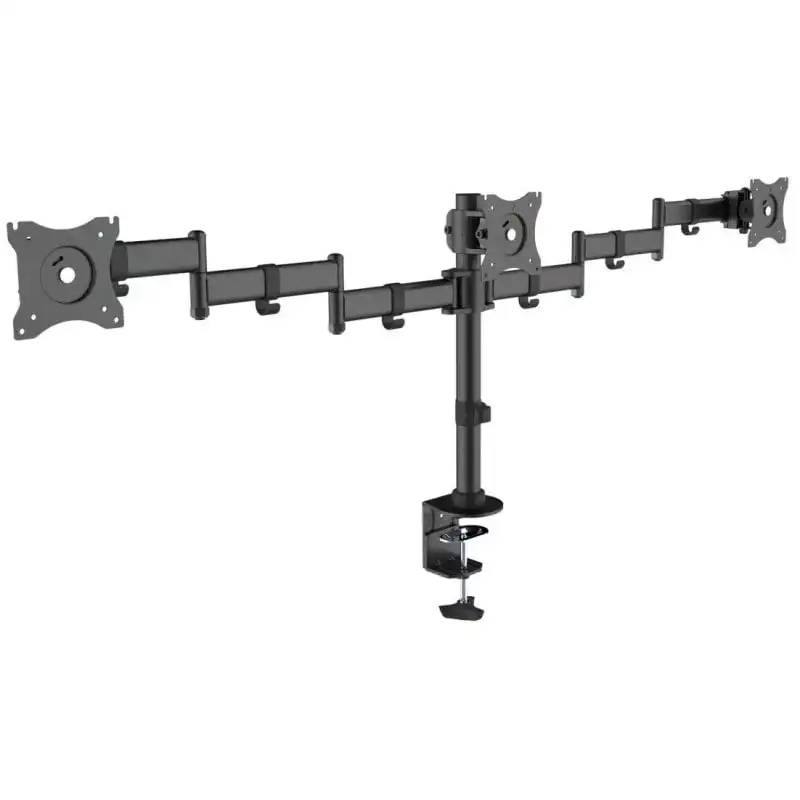 Equip Soporte Doble Brazo Articulado de Mesa para 3 Monitores 13"/27" VESA 100X100 Max 24Kg