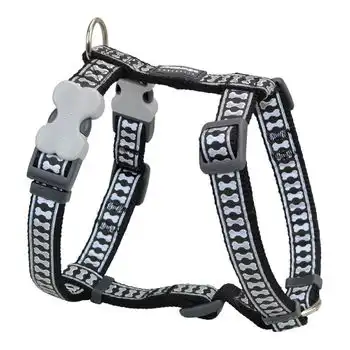 Arnés Red Dingo Reflectante Bones Negro L