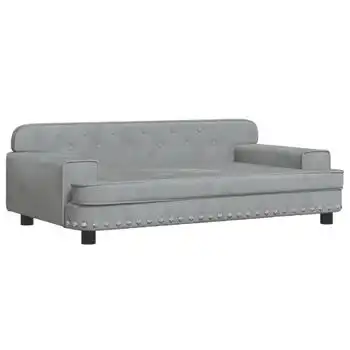 Cama Para Perros De Terciopelo Gris Claro 90x53x30 Cm Vidaxl