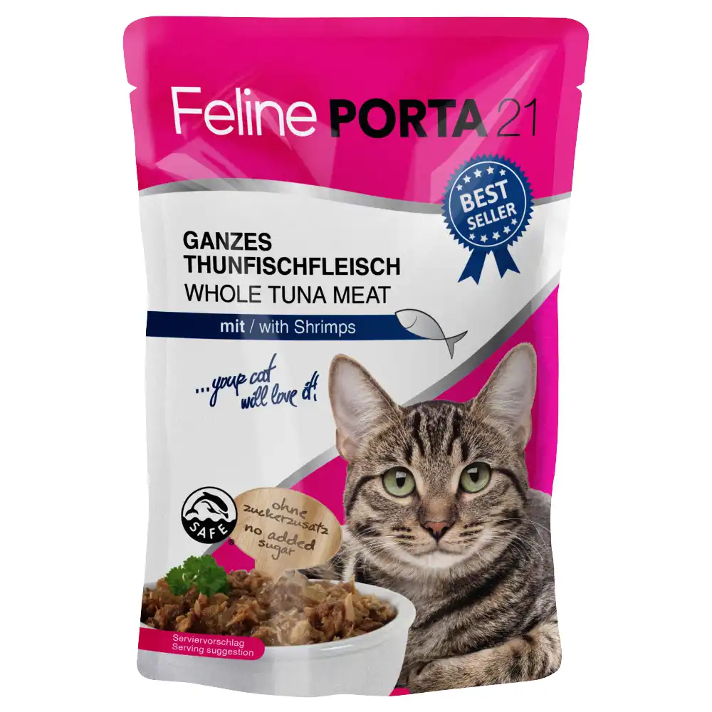 Feline Porta 21 en bolsitas 6 x 100 g - Atún con gambas