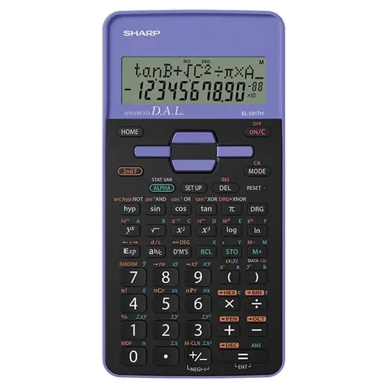 Sharp EL-531TH Calculadora Científica 10 Dígitos Violeta