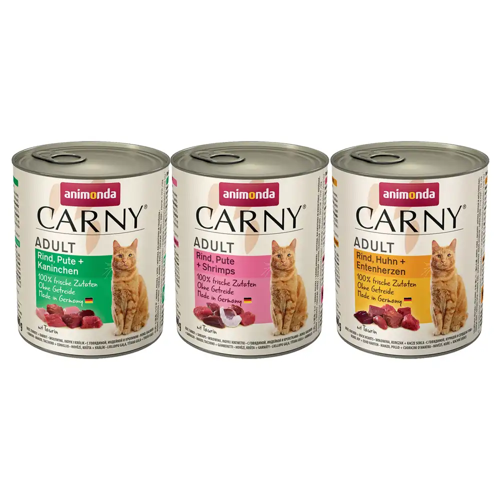 Animonda Carny Adult 6 x 800 g - Pack mixto con carne de vacuno y ave