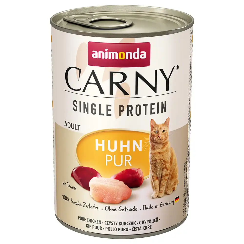 Animonda Carny Single Protein Adult 6 x 400 g para gatos - Pollo puro