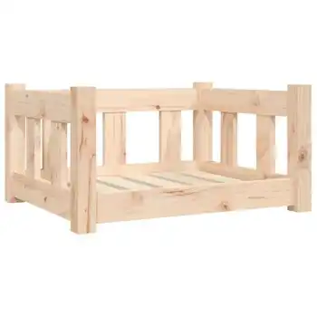 Cama Para Perros Madera Maciza De Pino 55,5x45,5x28 Cm Vidaxl