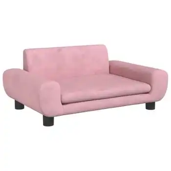 Cama Para Perros De Terciopelo Rosa 70x45x33 Cm Vidaxl