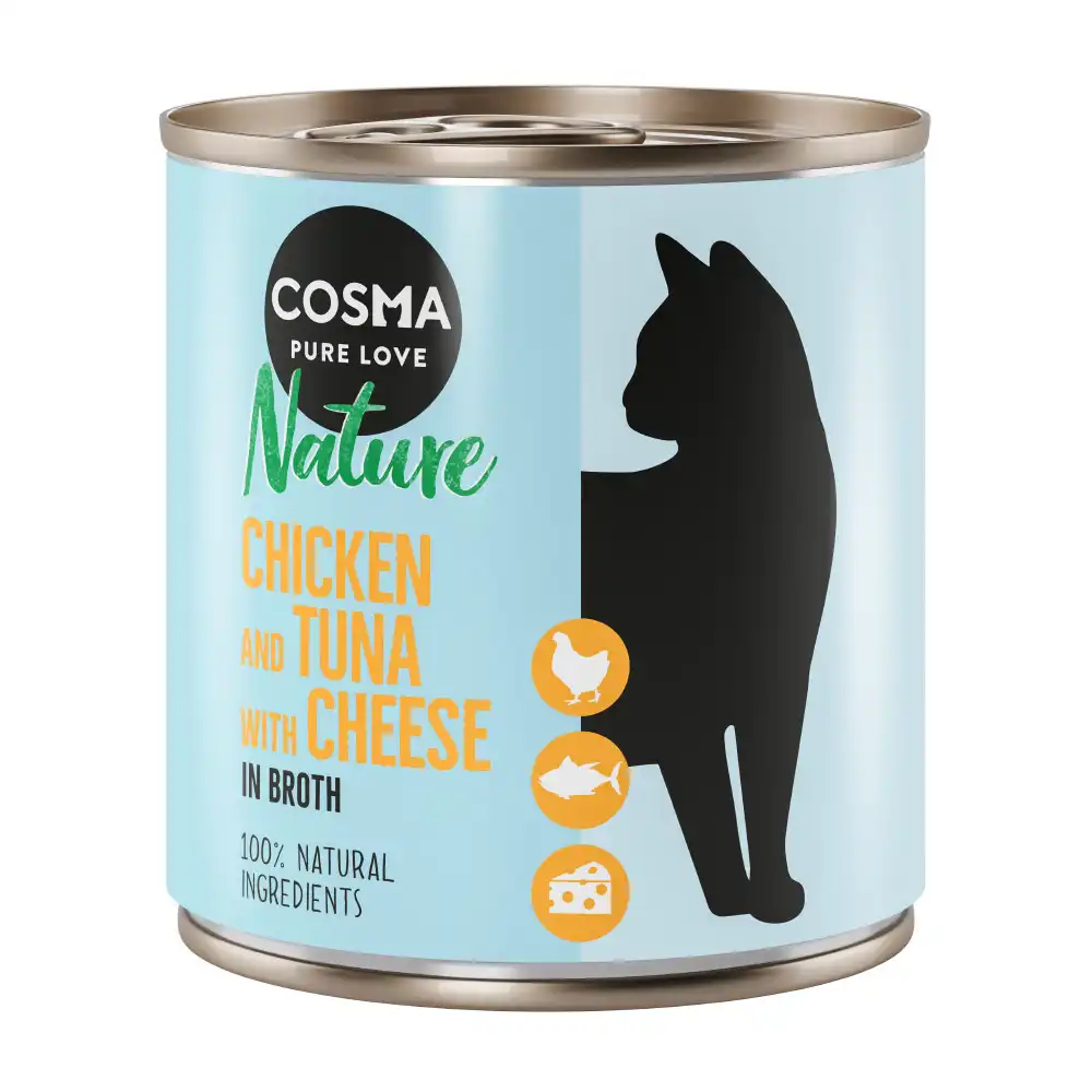 Cosma Nature 6 x 280 g - Pollo y atún con queso