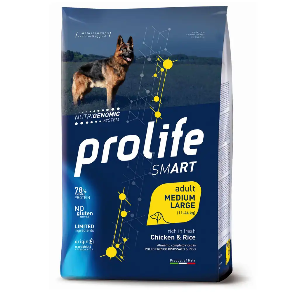 Prolife Smart Adult Razas Medianas/Grandes Pollo y Arroz - 12 kg