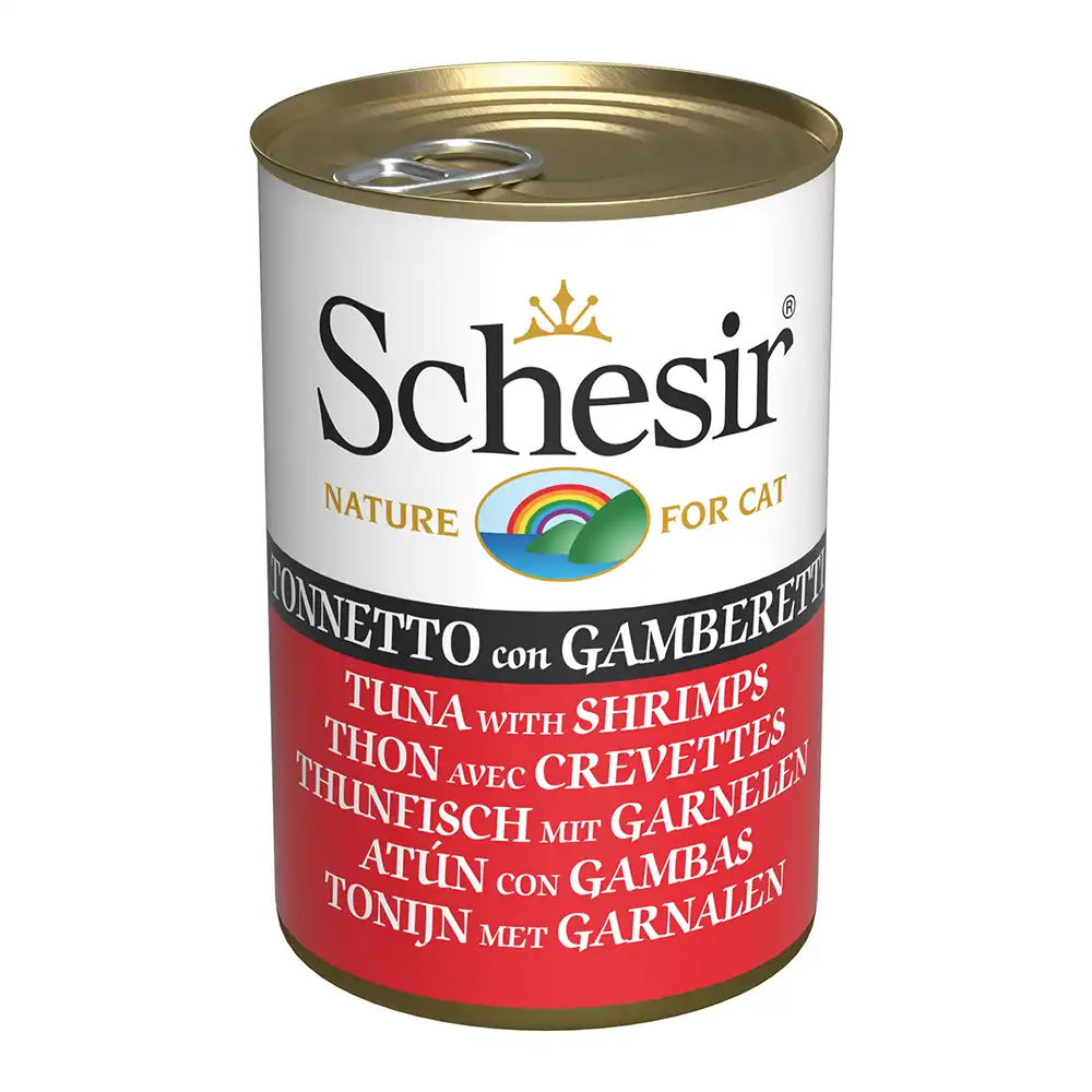 Schesir Atun Gamba para Gatos 24x140 gr