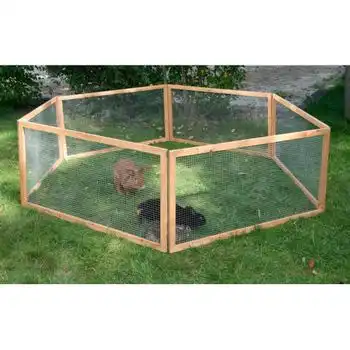 Corral Para Mascotas Al Aire Libre Vario Madera Marrón 84399 Kerbl