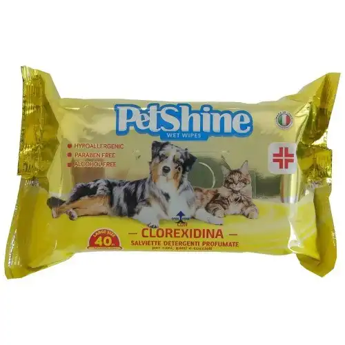 Toallitas higiénicas Petshine Clorexidina