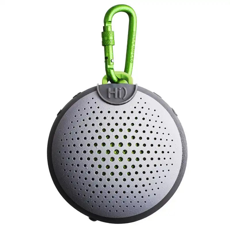 Boompods Aquablaster Altavoz Bluetooth Impermeable con Mosquetón 8W Gris/Verde