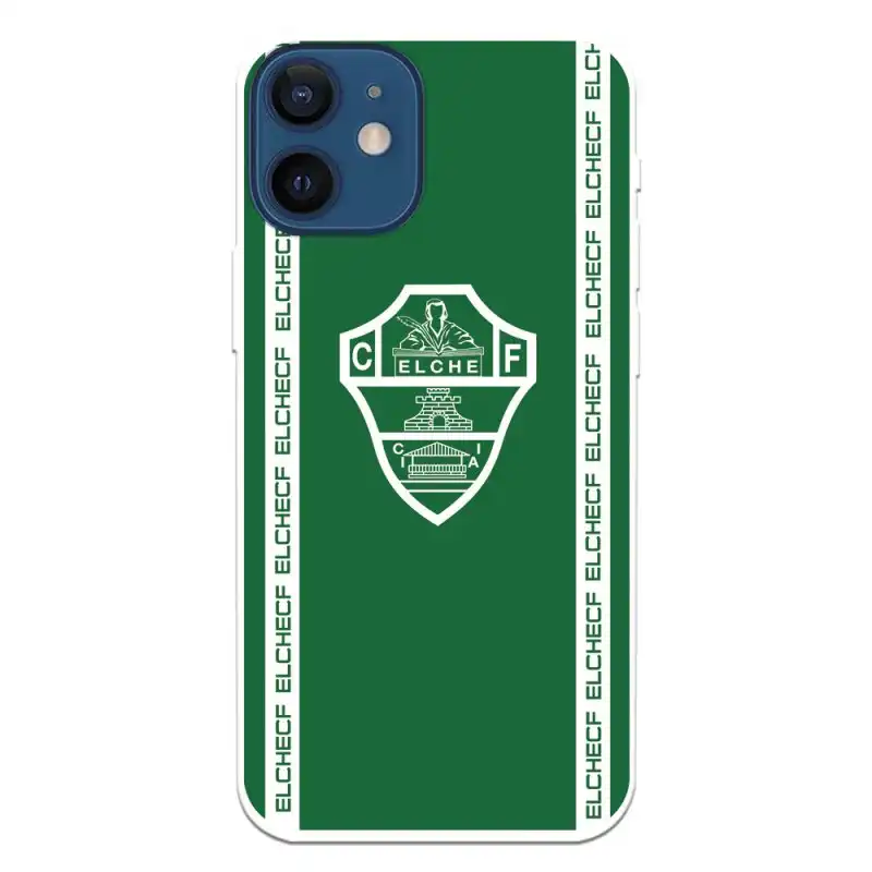 Funda Licencia Oficial Elche CF Escudo Fondo Verde para iPhone 12 Mini